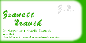 zsanett mravik business card